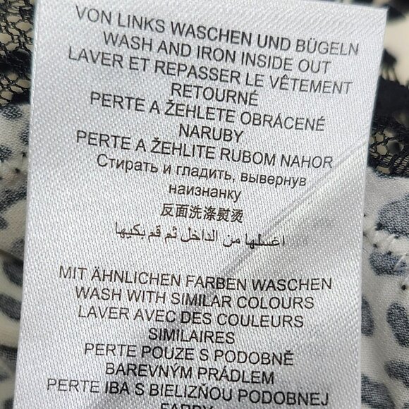 Oui Women's Off White/Black Lace Print Tank Top Size 8 - Picture 8 of 10